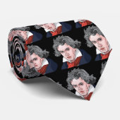 Beethoven-Porträt-Illustration Krawatte (Gerollt)