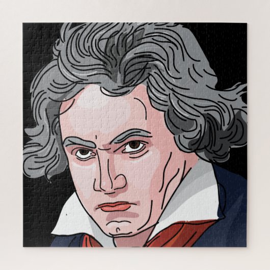 Beethoven-Porträt-Illustration Puzzle (Vertikal)