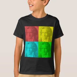 Beethoven-Porträt in Quadraten T-Shirt