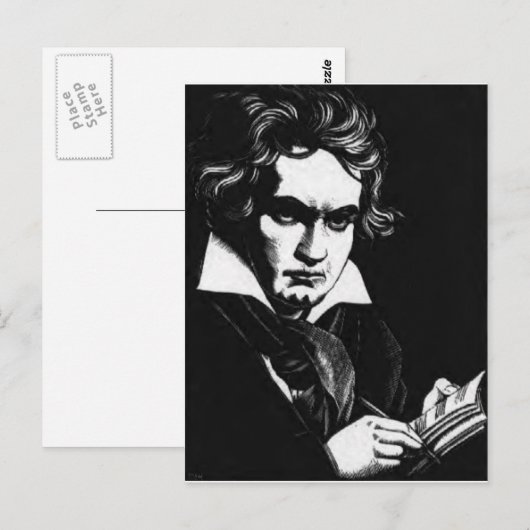 BEETHOVEN POSTKARTE (Vorne/Hinten)