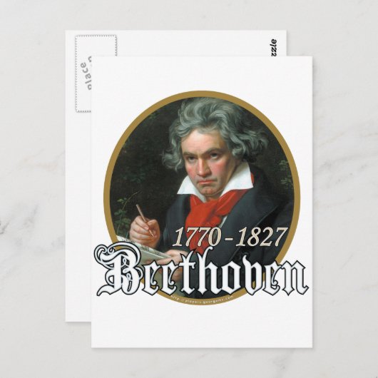 Beethoven Postkarte (Vorne/Hinten)