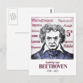 Beethoven Postkarte (Vorne/Hinten)