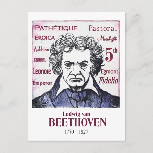 Beethoven Postkarte (Vorderseite)