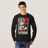 Beethoven Propaganda Poster Pop Art T-Shirt (Vorne ganz)