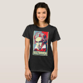 Beethoven Propaganda Poster Pop Art T-Shirt (Vorne ganz)