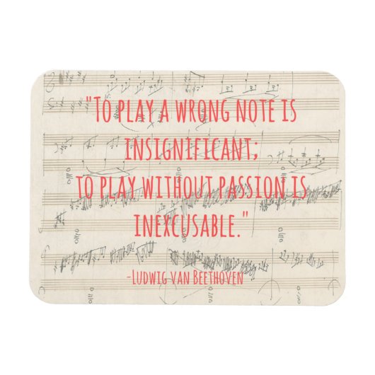 Beethoven Quote Magnet (Horizontal)