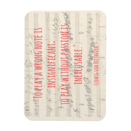 Beethoven Quote Magnet (Vertikal)
