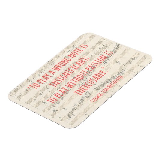 Beethoven Quote Magnet (Linke Seite)