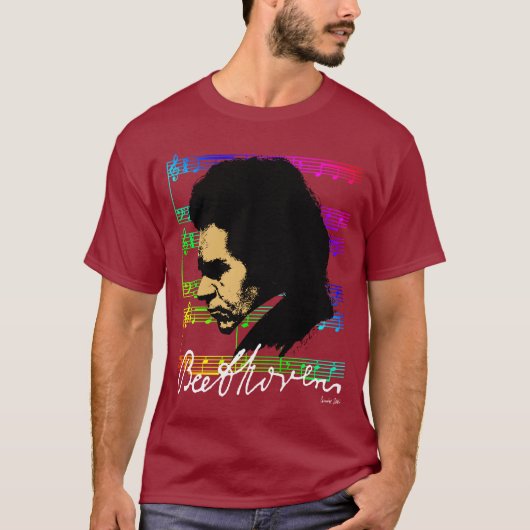 BEETHOVEN-REGENBOGEN-MUSIK T-Shirt (Vorderseite)