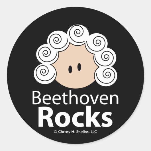 Beethoven Rocks Beethoven Aufkleber 20 Pack (Vorderseite)