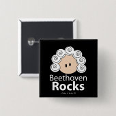Beethoven Rocks Button (Vorne & Hinten)