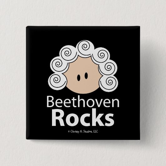 Beethoven Rocks Button (Vorderseite)
