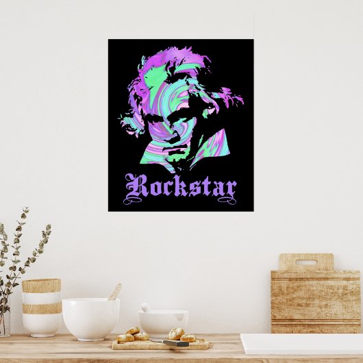 Beethoven Rockstar Poster (Küche)