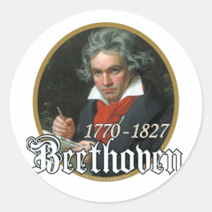 Beethoven Runder Aufkleber