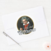 Beethoven Runder Aufkleber (Umschlag)
