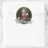 Beethoven Runder Aufkleber (Tasche)