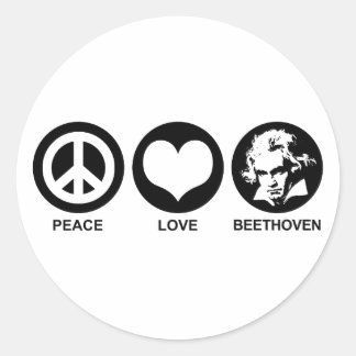 Beethoven Runder Aufkleber