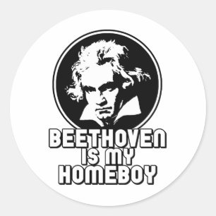 Beethoven Runder Aufkleber