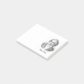 Beethoven Schwarzweiss Post-it Klebezettel (angewinkelt)