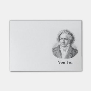 Beethoven Schwarzweiss Post-it Klebezettel