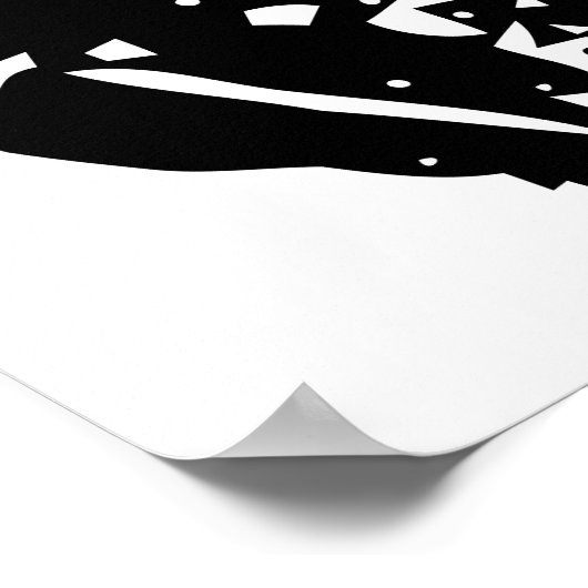 Beethoven Schwarzweiß-Vektorgrafik Poster (Ecke)