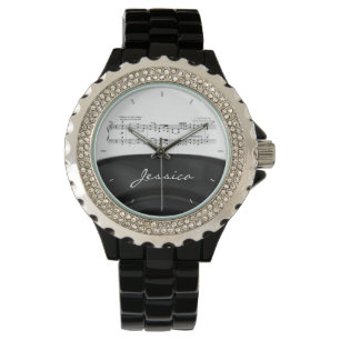 Beethoven-Symphonie #9 (Schwarzes) Armbanduhr