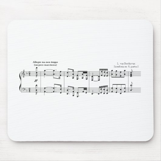 Beethoven Symphony #9 (Schwarz) Mousepad (Vorne)