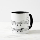 Beethoven Symphony #9 (Schwarz) Tasse (VorderseiteRechts)