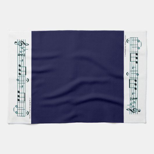 Beethoven Symphony No. 5 (Blue) Handtuch (Horizontal)