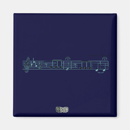 Beethoven Symphony No. 5 (Blue) Magnet (Vorne)