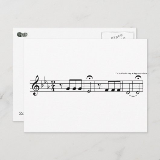 Beethoven Symphony No. 5 Postcard Postkarte (Vorne/Hinten)