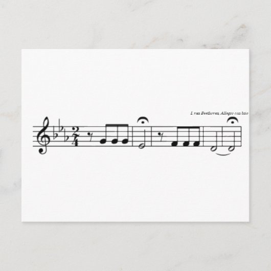 Beethoven Symphony No. 5 Postcard Postkarte (Vorderseite)