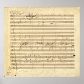 Beethoven Symphony No. 9 Original Manuskript Print Poster (Vorne)