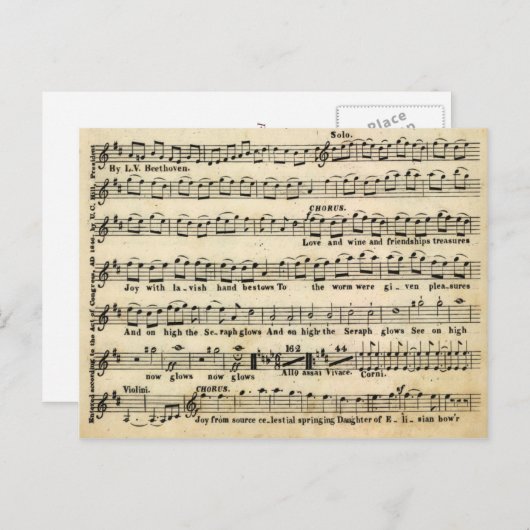 Beethoven Symphony No. 9 Postcard Postkarte (Vorne/Hinten)