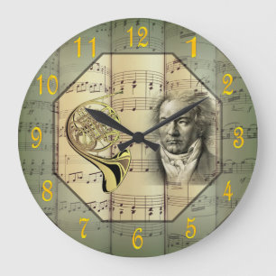 Beethoven ~ Symphony Orchestra ~ French Horn ~ Große Wanduhr