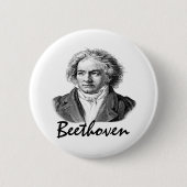 Beethoven T - Shirt und Geschenke Button (Vorderseite)