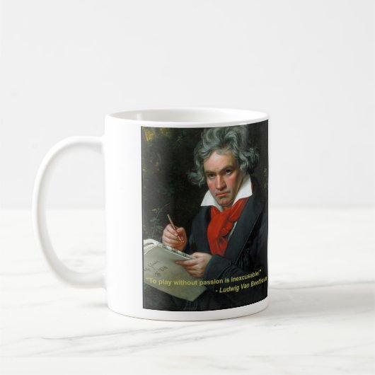 Beethoven-Tasse ", zum ohne Leidenschaft zu Kaffeetasse (Links)