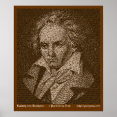 Beethoven-Textportrait Poster (Vorne)