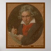 Beethoven-Textportrait Poster (Vorne)