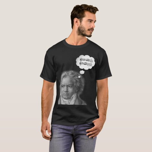 Beethoven-Träume von Beethoven fünftes T-Shirt (Vorne ganz)
