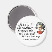 Beethoven über Musik Magnet (Vorderseite/Rückseite)