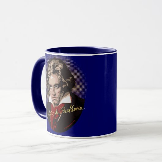 Beethoven-Unterzeichnung Tasse (Vorderseite Links)