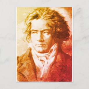 Beethoven Vintag Sepia Postkarte