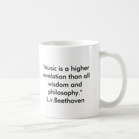 Beethoven-Zitat-Tasse Kaffeetasse (Rechts)