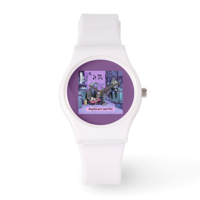Beethovens Halbpint-Comic Unisex Watch Armbanduhr (Vorderseite)