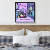 Beethovens Halbpint Funny Canvas Print Leinwanddruck (Insitu (Schlafzimmer))