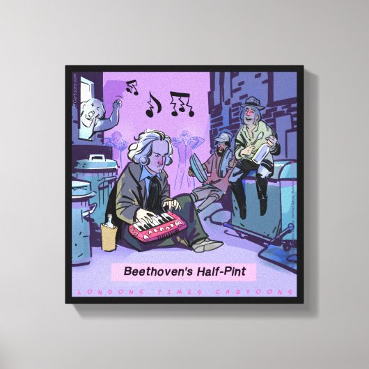 Beethovens Halbpint Funny Canvas Print Leinwanddruck (Vorderseite)