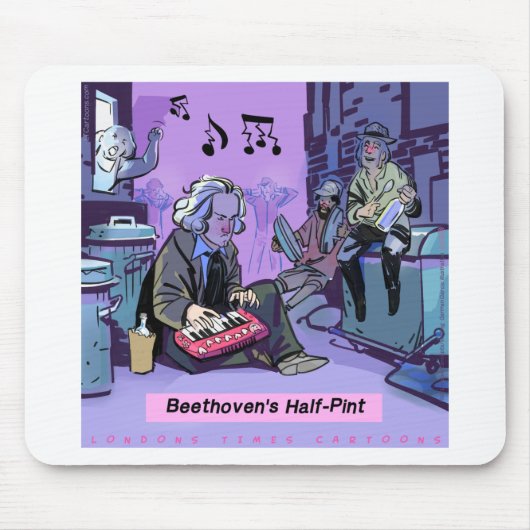 Beethovens Halbpint-Funny-Geschenk Mousepad (Vorne)