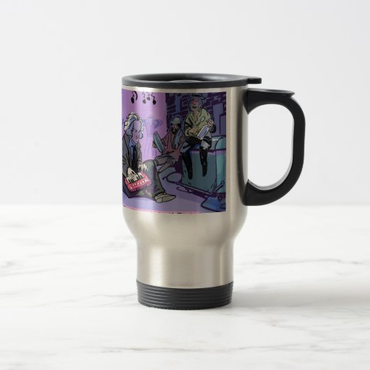 Beethovens Halbpint-Funny-Geschenk Reisebecher (Rechts)