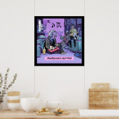 Beethovens Halbpint Funny Poster von Rick London (Küche)